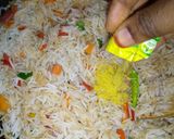 A picture of step 5 of Teriyaki rice, chicken salad with honey and orange dressing.