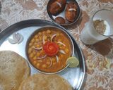 A picture of step 6 of Chole bhature.