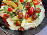 Pizza de harina de garbanzo. Sin gluten! Vale la pena