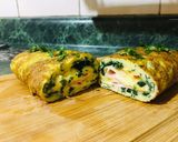 Foto del paso 6 de la receta: Espinaca a la francesa con jamón y queso (tortilla)