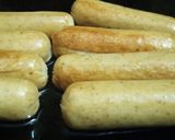 A picture of step 2 of Sausage burger.