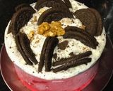 A picture of step 11 of Eggless: Oreo Chocolate Vanilla Ice Cream Cake.