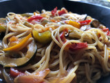 Espaguetis con verdura y soja
