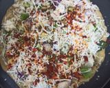 A picture of step 5 of Healthy Peri Peri cheese burst pizza.