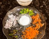 A picture of step 1 of Oats Chilla.