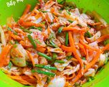 Hình bước làm 2 của món Kim chi cải thảo