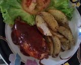Foto langkah ke 7 dari resep Chicken steak bbq sc+potato wedges.