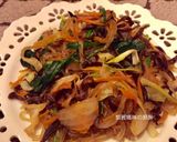A picture of step 9 of Korean Sweet Potato Noodle Japchae.