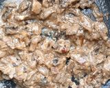 A picture of step 6 of Creamy Garlic Mushrooms.