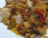 Foto del paso 8 de la receta: Redondo de lomo en soja ajioji con champiñón y verduras