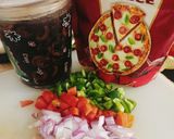 A picture of step 2 of Chicken Kabab Pizza 🍕🍕.