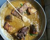 A picture of step 4 of Mustard 'Rui' Fish Curry.