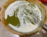 Foto langkah ke 5 dari resep Brownies Matcha Basque Burnt Cheesecake.