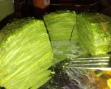 Foto langkah ke 7 dari resep Mille Crepes Matcha hemat.