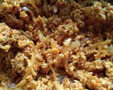 A picture of step 5 of Vangi bhat(eggplant rice).