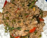 A picture of step 1 of Pad Krapow (Thai Basil Stir-Fry).
