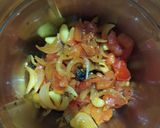 A picture of step 3 of Corn capsicum masala.