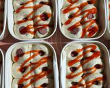 Gambar langkah 4 resipi Roti Sosej Lunch Box.