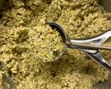 A picture of step 3 of Ovenbaked Broccoli falafels.