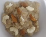 A picture of step 3 of Bread halwa.