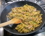 Une image de l'étape 11 de Riz gratiné aux deux fromages, courgette, persil et jambon.