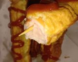 รูปขั้นตอนการทำที่ 4 ของ คอร์นด็อกไข่ฟู (Fluffy Egg Corn Dog)