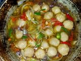 Bakso saos lada hitam simple