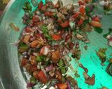 A picture of step 4 of Masala papad.