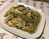 Une image de l'étape 11 de Filets de dorade en sauce verte, ail des ours et citron vert.