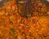 A picture of step 2 of Fava bean dip. فول مدمس fool Mdamass.