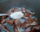 A picture of step 2 of Kache Ghosht Ki Biryani.