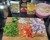 A picture of step 1 of Spicy misal pav.