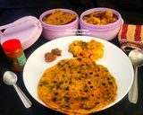 A picture of step 6 of Methi Thepla With Til Jeera Aloo Sabzi - A perfect Meal for Traveling Tiffin - Picnic Potluck.