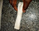 A picture of step 9 of Crunchy chicken filo cigars.