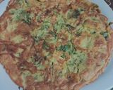 A picture of step 2 of Spinach chilla.
