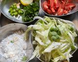 A picture of step 1 of Karnataka Special Cabbage, Peas, and Carrots Pallya.