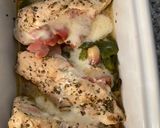 A picture of step 1 of Italian chicken,bacon and mushroom sauce.