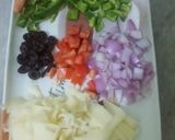 A picture of step 1 of Smoked chicken tikka flavour pizza 🍕🍕🍕🍕😋😋😋😋.