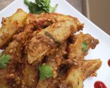 A picture of step 3 of Aloo fries pakoray.