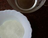 A picture of step 1 of Mahalabia the Arabian desserts.