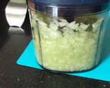 A picture of step 1 of Cucumber Masala Pancake or Tawasyachi Ghari.