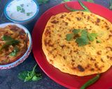 A picture of step 4 of Masalay dar Besan ki roti.