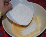 A picture of step 2 of Sponge cake with Nutella butter cream.