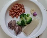 Foto langkah ke 1 dari resep MPASI : bubur ati brokoli + kacang merah (6bln).