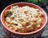 A picture of step 5 of Eggplant bharata with curd.