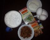 A picture of step 1 of Almond raisin sponge cake.