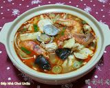 Hình bước làm 5 của món Súp Đậu Hũ Non Hải Sản 해물순두부찌개