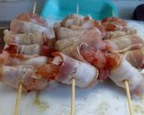 Foto del paso 1 de la receta: Brochette de langostinos y panceta crocante