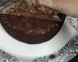 A picture of step 6 of Chocolate ganache cake.