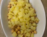 A picture of step 1 of Mix plate with channa (chickpea)and maash daal barey).
